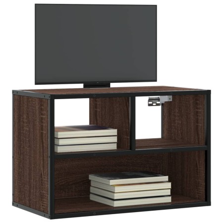 Mueble TV madera ingeniería y metal marrón roble 60x31x39,5 cm von , TV-Möbel - Ref: Foro24-848918, Preis: 42,31 €, Rabatt: %