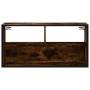 Mueble TV metal y madera contrachapada roble humo 80x31x39,5 cm von , TV-Möbel - Ref: Foro24-848926, Preis: 46,42 €, Rabatt: %