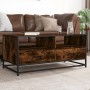 Mesa de centro madera ingeniería metal roble humo 100x50x45 cm by , Coffee table - Ref: Foro24-848786, Price: 97,93 €, Discou...