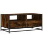 Mesa de centro madera ingeniería metal roble humo 100x50x45 cm by , Coffee table - Ref: Foro24-848786, Price: 97,93 €, Discou...