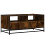 Mesa de centro madera ingeniería metal roble humo 100x50x45 cm by , Coffee table - Ref: Foro24-848786, Price: 97,93 €, Discou...