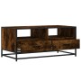 Mesa de centro madera ingeniería metal roble humo 100x50x45 cm by , Coffee table - Ref: Foro24-848786, Price: 97,93 €, Discou...