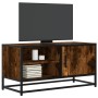 Mueble TV metal y madera ingeniería roble humo 80x34,5x40 cm von , TV-Möbel - Ref: Foro24-848821, Preis: 64,87 €, Rabatt: %