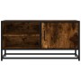 Mueble TV metal y madera ingeniería roble humo 80x34,5x40 cm