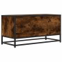 Mueble TV metal y madera ingeniería roble humo 80x34,5x40 cm von , TV-Möbel - Ref: Foro24-848821, Preis: 64,87 €, Rabatt: %