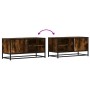 Mueble TV metal y madera ingeniería roble humo 80x34,5x40 cm