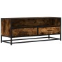 Mueble TV metal y madera ingeniería roble ahumado 100x34,5x40cm von , TV-Möbel - Ref: Foro24-848816, Preis: 86,49 €, Rabatt: %