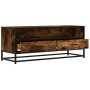 Mueble TV metal y madera ingeniería roble ahumado 100x34,5x40cm von , TV-Möbel - Ref: Foro24-848816, Preis: 86,49 €, Rabatt: %
