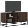 Mueble TV metal y madera ingeniería marrón roble 80x34,5x40 cm von , TV-Möbel - Ref: Foro24-848823, Preis: 68,38 €, Rabatt: %