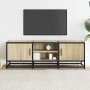 Mueble TV metal y madera ingeniería roble Sonoma 120x35x41 cm von , TV-Möbel - Ref: Foro24-848840, Preis: 101,80 €, Rabatt: %
