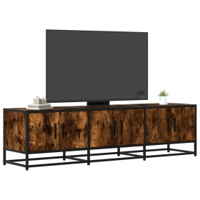 Mueble TV metal y madera ingeniería roble humo 150x35x41 cm von , TV-Möbel - Ref: Foro24-848861, Preis: 97,50 €, Rabatt: %