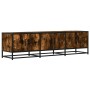 Mueble TV metal y madera ingeniería roble humo 150x35x41 cm by , TV Furniture - Ref: Foro24-848861, Price: 97,50 €, Discount: %
