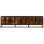 Mueble TV metal y madera ingeniería roble humo 150x35x41 cm by , TV Furniture - Ref: Foro24-848861, Price: 97,50 €, Discount: %