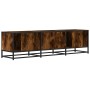 Mueble TV metal y madera ingeniería roble humo 150x35x41 cm by , TV Furniture - Ref: Foro24-848861, Price: 97,50 €, Discount: %