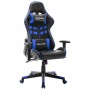 Silla de gaming de cuero sintético negro y azul de vidaXL, Sillones para videojuegos - Ref: Foro24-20502, Precio: 183,40 €, D...