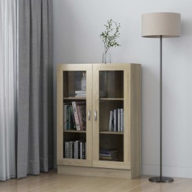 Oak-colored plywood display case 82.5x30.5x115 cm by vidaXL, Bookcases and shelves - Ref: Foro24-802753, Price: 95,54 €, Disc...