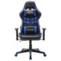 Silla de gaming de cuero sintético negro y azul de vidaXL, Sillones para videojuegos - Ref: Foro24-20502, Precio: 183,40 €, D...