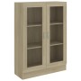 Vitrine aus eichenfarbenem Sperrholz, 82,5 x 30,5 x 115 cm von vidaXL, Bücherregale und Regale - Ref: Foro24-802753, Preis: 9...