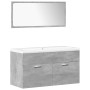 Set muebles de baño 5 piezas madera ingeniería gris hormigón de , Muebles de baño - Ref: Foro24-3324878, Precio: 347,52 €