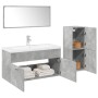 Juego muebles de baño 4 pzas madera contrachapada gris hormigón von , Badezimmermöbel - Ref: Foro24-3324884, Preis: 289,88 €,...