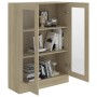 Vitrine aus eichenfarbenem Sperrholz, 82,5 x 30,5 x 115 cm von vidaXL, Bücherregale und Regale - Ref: Foro24-802753, Preis: 9...