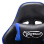 Silla de gaming de cuero sintético negro y azul de vidaXL, Sillones para videojuegos - Ref: Foro24-20502, Precio: 183,40 €, D...