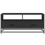 Mesa de centro madera de ingeniería y metal negro 100x50x45 cm