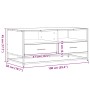 Mesa de centro madera de ingeniería y metal negro 100x50x45 cm by , Coffee table - Ref: Foro24-848784, Price: 102,17 €, Disco...