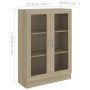 Vitrine aus eichenfarbenem Sperrholz, 82,5 x 30,5 x 115 cm von vidaXL, Bücherregale und Regale - Ref: Foro24-802753, Preis: 9...