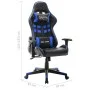 Schwarz-blauer Gaming-Stuhl aus Kunstleder von vidaXL, Gaming-Stühle - Ref: Foro24-20502, Preis: 180,36 €, Rabatt: %