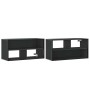 Mueble de TV metal y madera de ingeniería negro 80x31x39,5 cm by , TV Furniture - Ref: Foro24-848924, Price: 47,72 €, Discoun...
