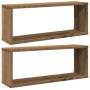 Estantes cubo de pared 2 uds madera roble artisan 60x15x23 cm von , Regale und Regale - Ref: Foro24-856589, Preis: 34,58 €, R...