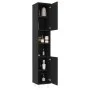 Schwarzer Badezimmerschrank aus Sperrholz, 30 x 30 x 179 cm von vidaXL, Badezimmermöbel - Ref: Foro24-802625, Preis: 73,43 €,...