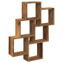 Estante cubo de pared madera ingeniería envejecida 78x15x93 cm de , Estantes y estanterías - Ref: Foro24-856594, Precio: 43,56 €