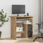 Escritorio de madera de ingeniería roble artisan 80x45x74 cm von , Schreibtische - Ref: Foro24-855995, Preis: 79,52 €, Rabatt: %