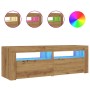 Mueble de TV luces LED madera roble artisan 120x35x40 cm von , TV-Möbel - Ref: Foro24-856320, Preis: 103,94 €, Rabatt: %