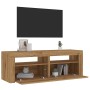 Mueble de TV luces LED madera roble artisan 120x35x40 cm von , TV-Möbel - Ref: Foro24-856320, Preis: 103,94 €, Rabatt: %