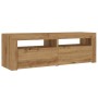 Mueble de TV luces LED madera roble artisan 120x35x40 cm von , TV-Möbel - Ref: Foro24-856320, Preis: 103,94 €, Rabatt: %
