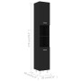 Black plywood bathroom cabinet 30x30x179 cm by vidaXL, Bathroom furniture - Ref: Foro24-802625, Price: 75,35 €, Discount: %