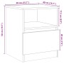 Mesita de noche madera de ingeniería envejecida 40x40x50 cm by , Nightstands - Ref: Foro24-856498, Price: 45,36 €, Discount: %