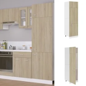 Plywood refrigerator cabinet in oak color 60x57x207 cm by vidaXL, Kitchen cabinets - Ref: Foro24-802541, Price: 184,88 €, Dis...