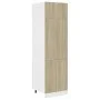 Plywood refrigerator cabinet in oak color 60x57x207 cm by vidaXL, Kitchen cabinets - Ref: Foro24-802541, Price: 184,86 €, Dis...