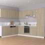 Eichenfarbener Sperrholz-Kühlschrank 60x57x207 cm von vidaXL, Küchenschränke - Ref: Foro24-802541, Preis: 187,67 €, Rabatt: %
