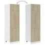 Eichenfarbener Sperrholz-Kühlschrank 60x57x207 cm von vidaXL, Küchenschränke - Ref: Foro24-802541, Preis: 184,86 €, Rabatt: %