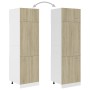 Eichenfarbener Sperrholz-Kühlschrank 60x57x207 cm von vidaXL, Küchenschränke - Ref: Foro24-802541, Preis: 187,67 €, Rabatt: %
