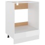 Armario de horno madera ingeniería blanco brillo 60x46x81,5 cm de vidaXL, Armarios de cocina - Ref: Foro24-802502, Precio: 58...