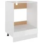 Glossy white engineered wood oven cabinet 60x46x81.5 cm by vidaXL, Kitchen cabinets - Ref: Foro24-802502, Price: 58,94 €, Dis...