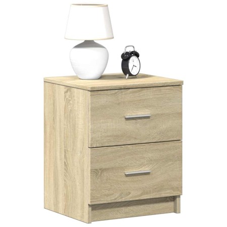 Mesitas de noche 2 uds con 2 cajones roble Sonoma 40x36x50 cm by , Nightstands - Ref: Foro24-858790, Price: 72,03 €, Discount: %