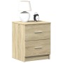 Mesitas de noche 2 uds con 2 cajones roble Sonoma 40x36x50 cm by , Nightstands - Ref: Foro24-858790, Price: 72,03 €, Discount: %