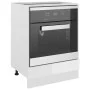 Glossy white engineered wood oven cabinet 60x46x81.5 cm by vidaXL, Kitchen cabinets - Ref: Foro24-802502, Price: 58,94 €, Dis...
